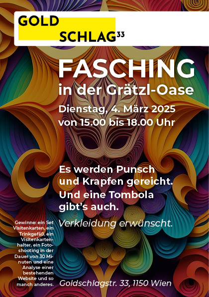 4. März: Faschingsfest auf der Grätzloase!