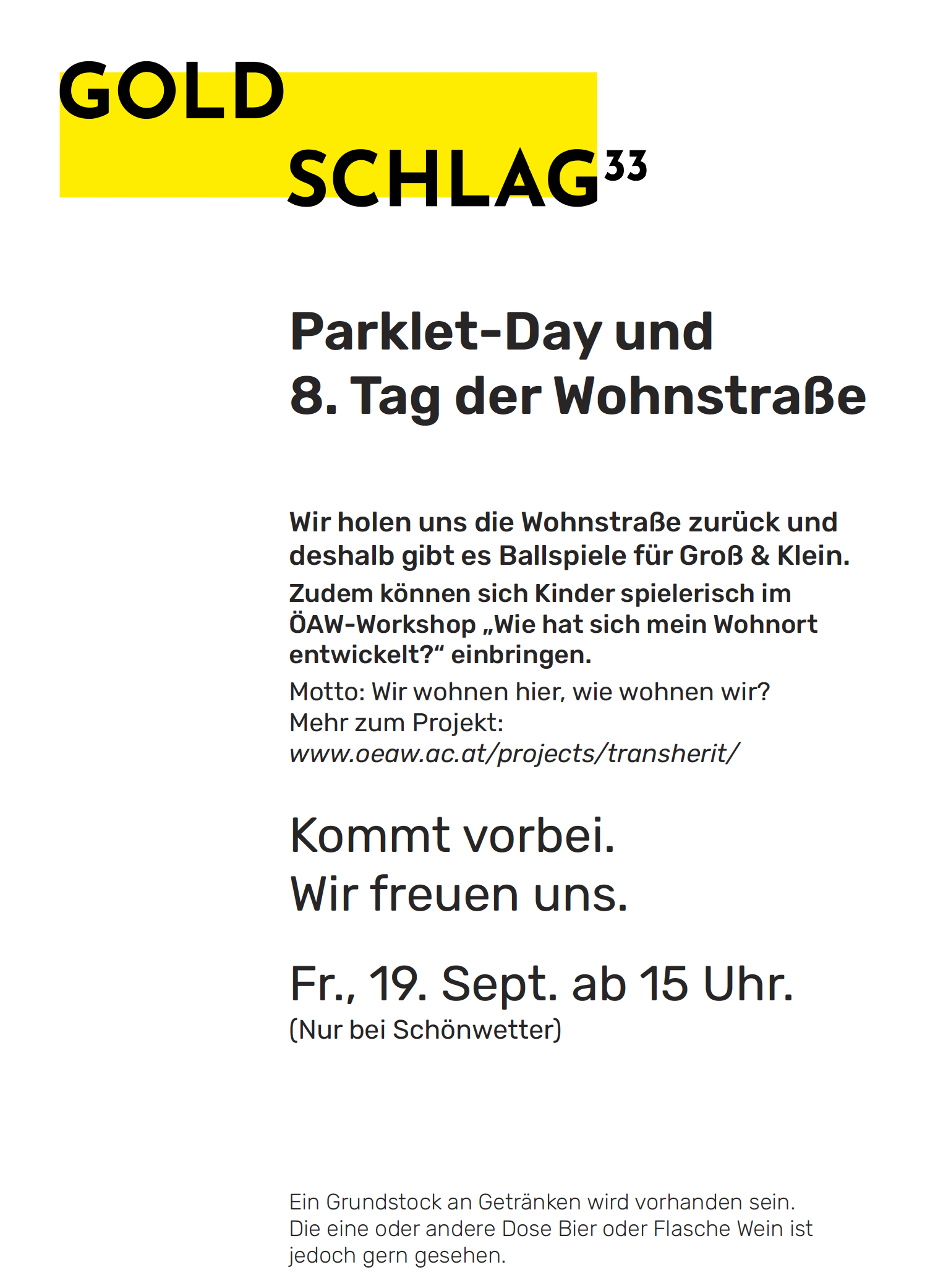 8. Tag der Wohnstraße & Parklet Day
